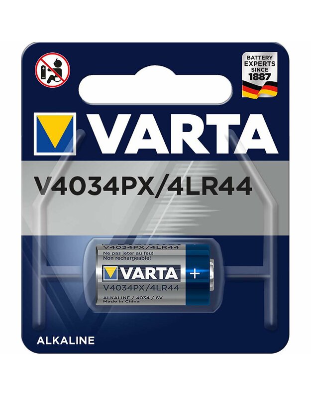 4034 / V4034PX -baterija 6 V 100 mAh mangano dioksidas, VARTA