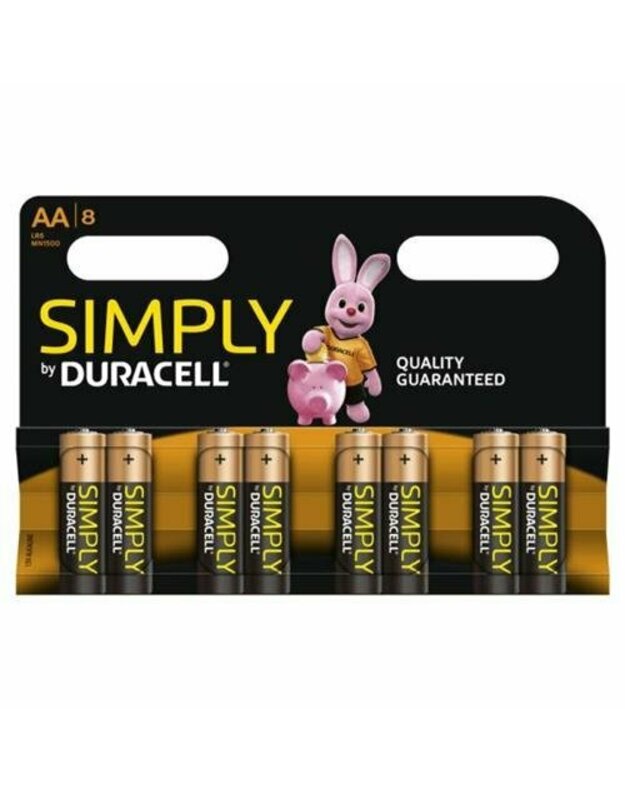 Duracell Simply LR06 AA baterija 1.5 V 8  vnt 
