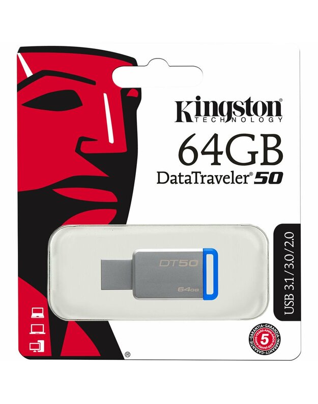 Kingston 64GB Datatraveler DT50 USB 3.0 Flash Drive