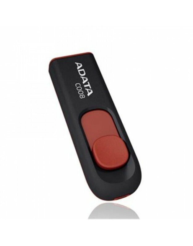 Atmintinė A-data C008 64GB, USB 2.0, Juoda/Raudona