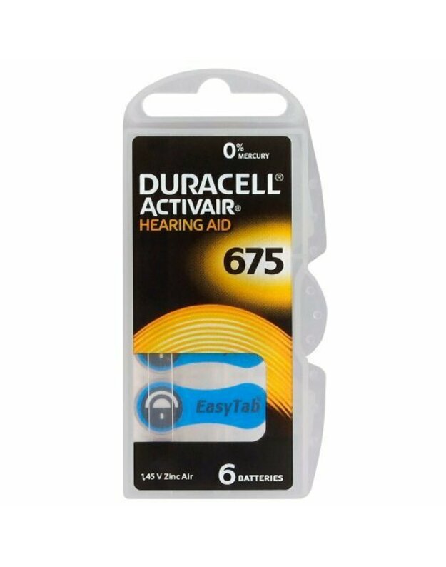 Duracell A675, x6 elementai