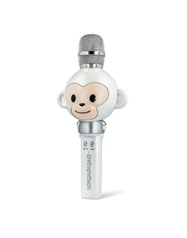 Bluetooth nešiojamas garsiakalbis mikrofonas Forever Animal AMS-100 baltas 