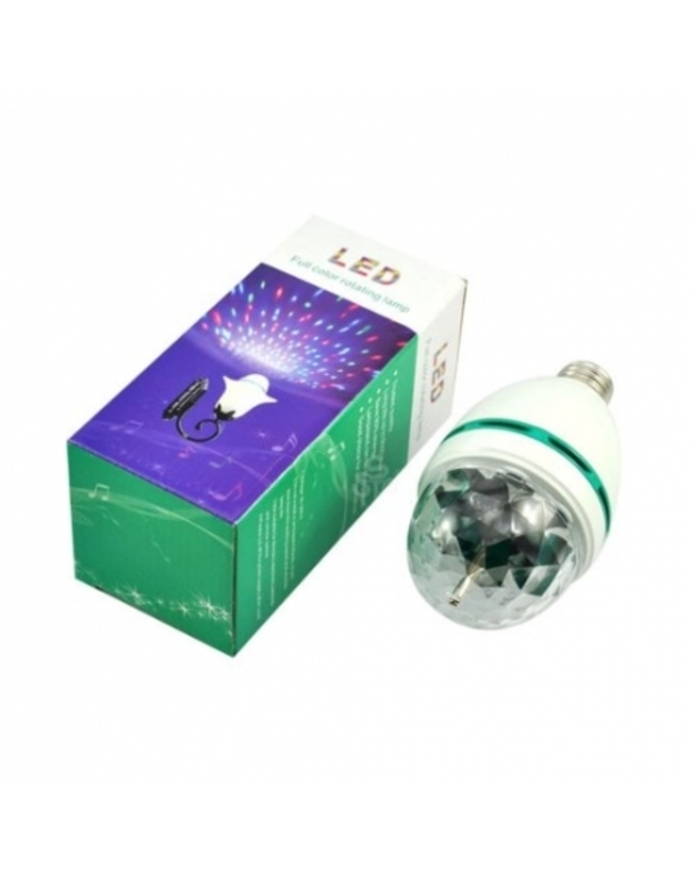 LED 360 besisukanti lempa 6W RGB