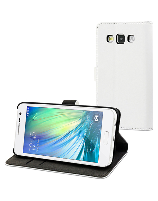 MUVIT Slim S knygų dėklas, baltas SAMSUNG Galaxy A3