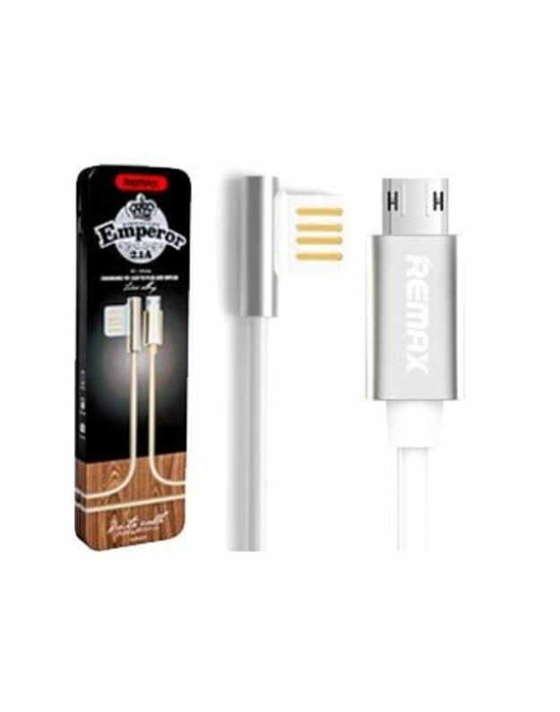 Remax Emperor RC-054m MicroUSB 1m sidabro USB laidas