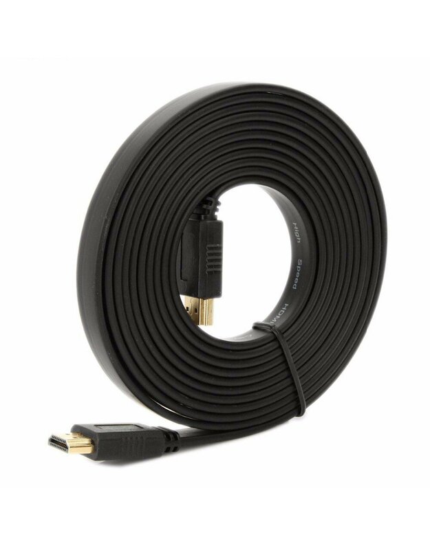  Kabelis juodas Hdmi cable 3m plokščias