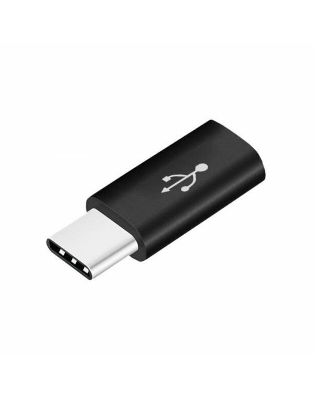 ADAPTER WITH MICRO USB TO USB TYPE C BLACK