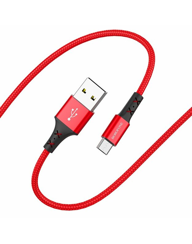 Kabelis USB-MicroUSB Borofone BX20, raudonas
