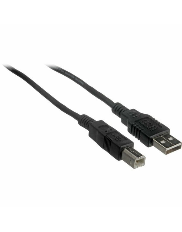 USB spausdintuvo kabelis (type A), USB 2.0 male (type B), 1.8 m, Black 