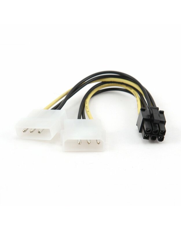 Internal power adapter cable for PCI express, 6 pin to Molex 