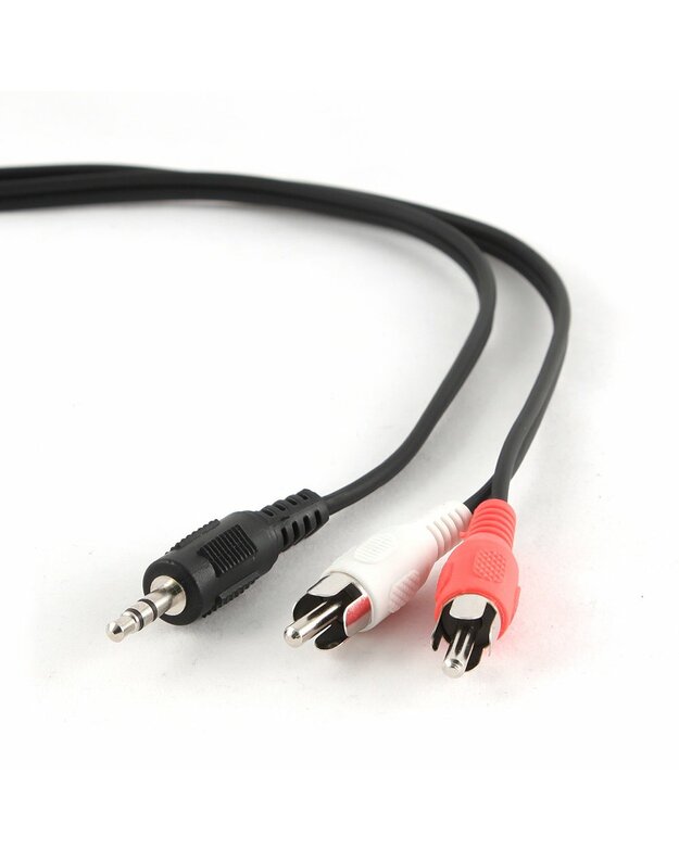 3.5 mm stereo to RCA plug cable, 10 m