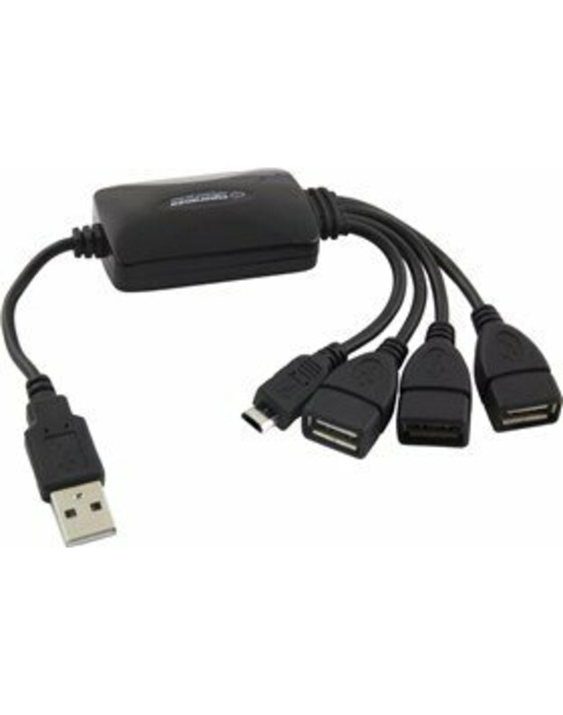 ESPERANZA EA158 - Šakotuvas 3 jungtys USB 2.0 + 1 x micro USB 
