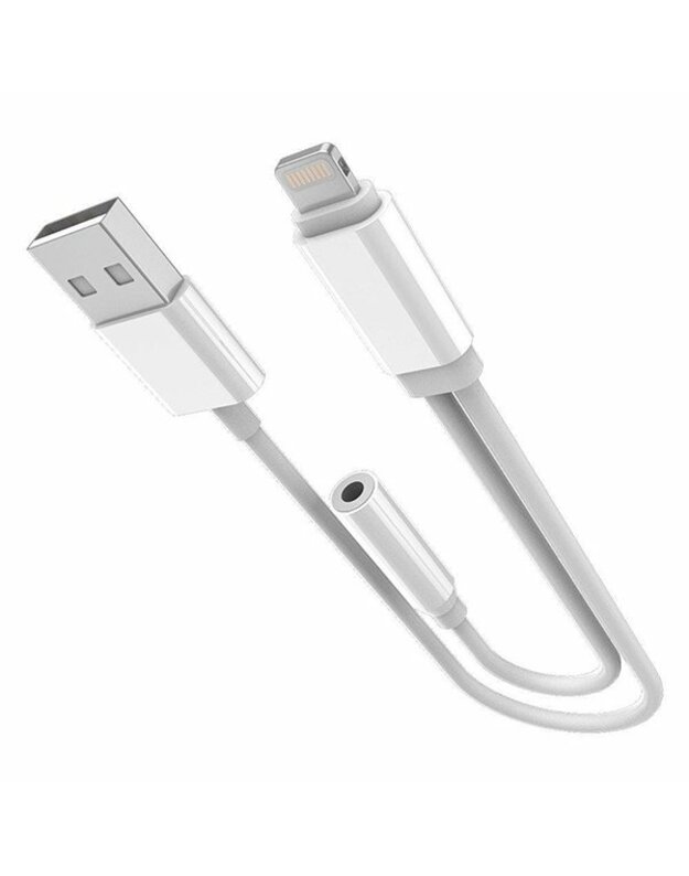 ADAPTER​ IPH​ 6​/​7​ ​-​​ 3​,​5mm​ I​ USB​ white