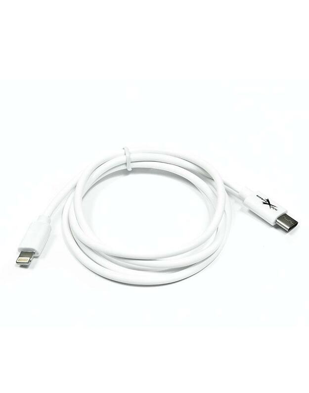 Cable eXtreme USB type-C - iPhone Lightning - 100 cm - baltas
