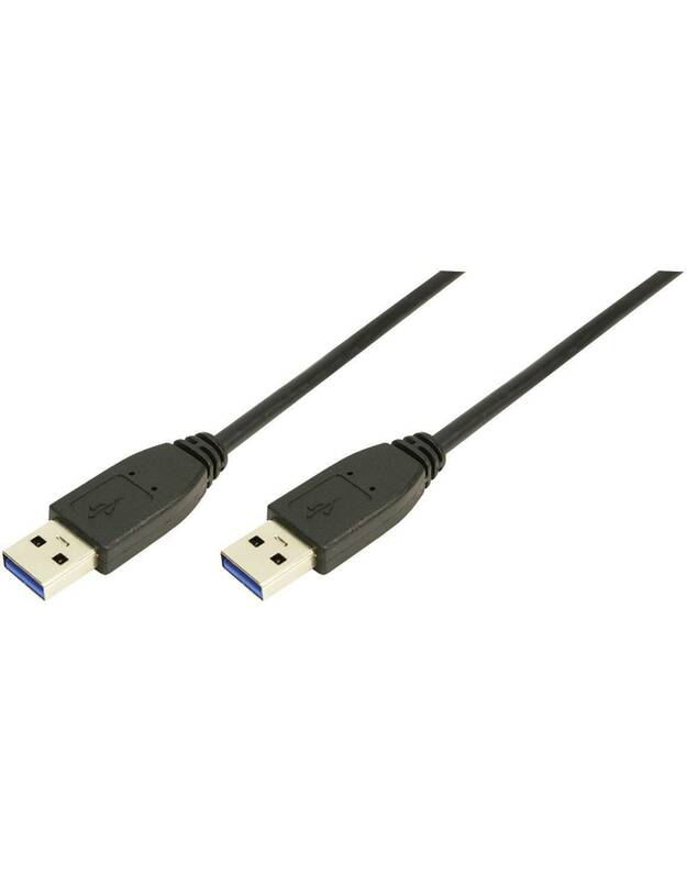 LogiLink USB 3.0 Cable [1x USB 3.0 connector A - 1x USB 3.0 connector A] 1.00 m Black