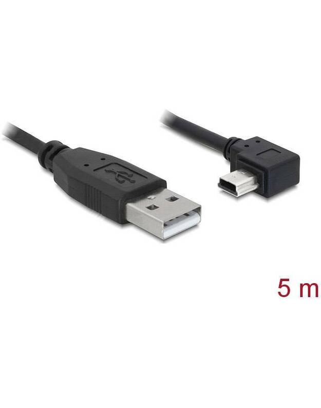 Cable DELOCK 82684 (USB 2.0 type A M - Mini-USB Type B M, 5m, black color)