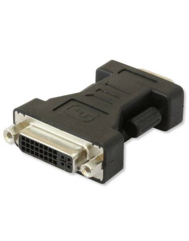 TECHly VGA / DVI adapteris [1x VGA kištukas - 1x DVI lizdas 29 kontaktų] juodas