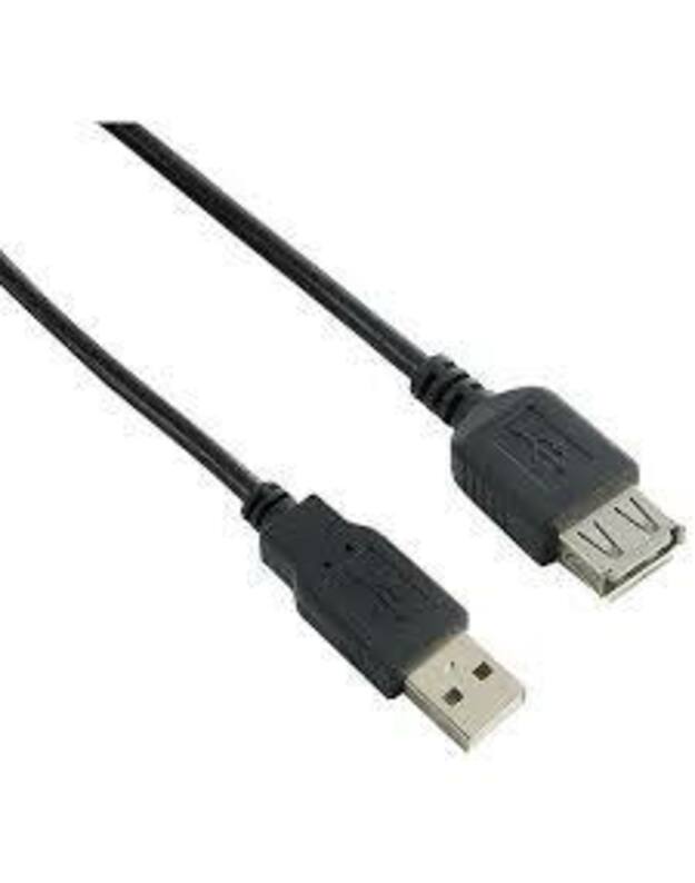 4World USB 2.0 Extension Cable A-A M/F 3m kabelis juodas