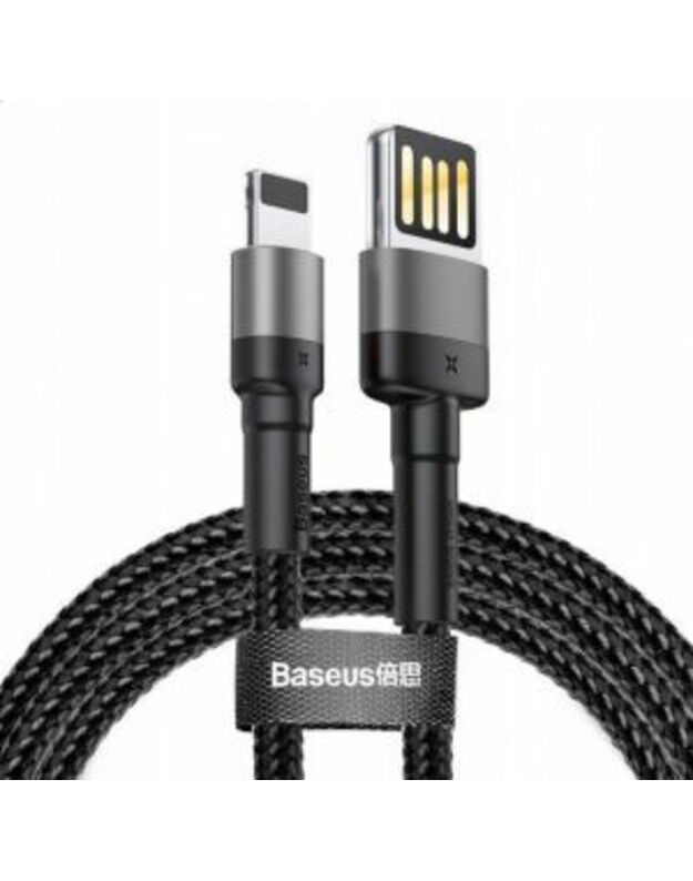 Baseus Cafule USB to Lightning Cable, 1.5A, 2 Meters - Grey and Black