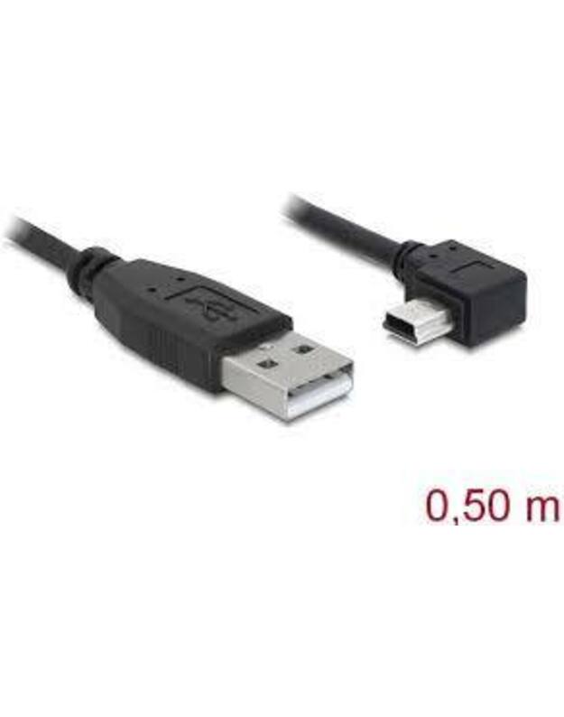 Kabelis DELOCK 82680 (USB M - Mini USB M, juoda spalva)