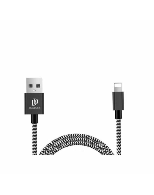„Dux Ducis K-One“ trumpas 25 cm kabelis, USB Lightning,  pintas, nespalvotas