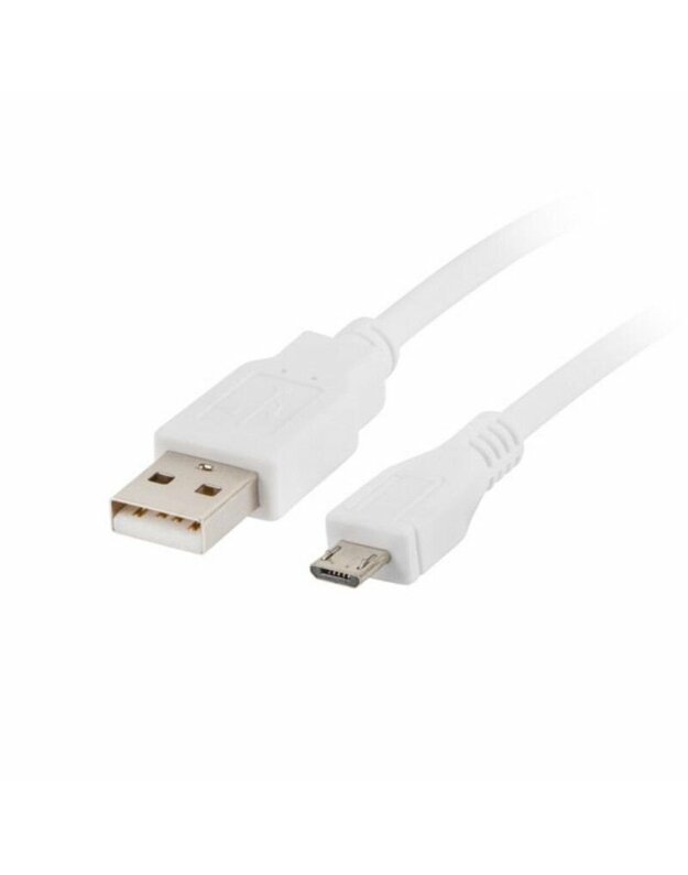 Lanberg cable USB 2.0 micro AM-MBM5P 30cm baltas