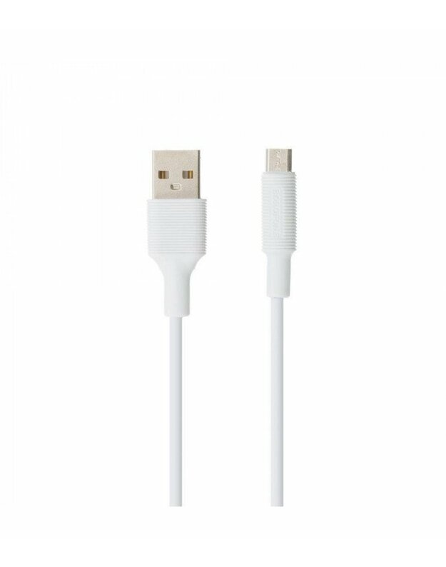 Telefono laidas USB USB kabelis Borofone BX1 microUSB, 1.0m, baltas