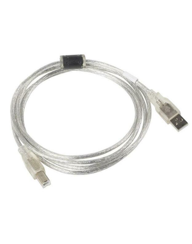 Lanberg CA-USBA-12CC-0018-TR (USB 2.0 M - USB 2.0 M, 1,8m, transparent color) spausdintuvo kabelis 