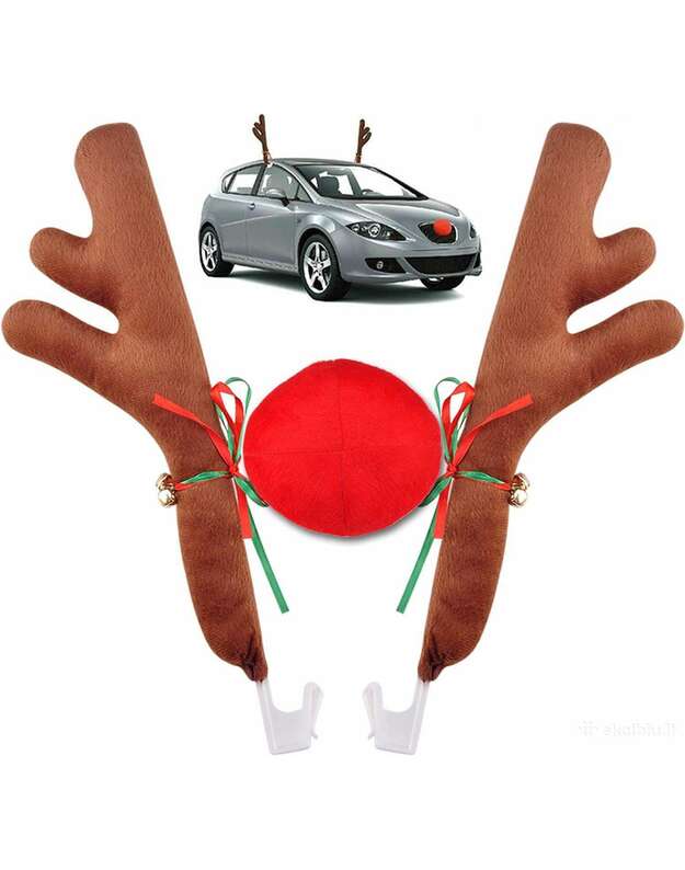 Kalėdinė dekoracija automobiliui, „Elnio ragai ir nosis“
