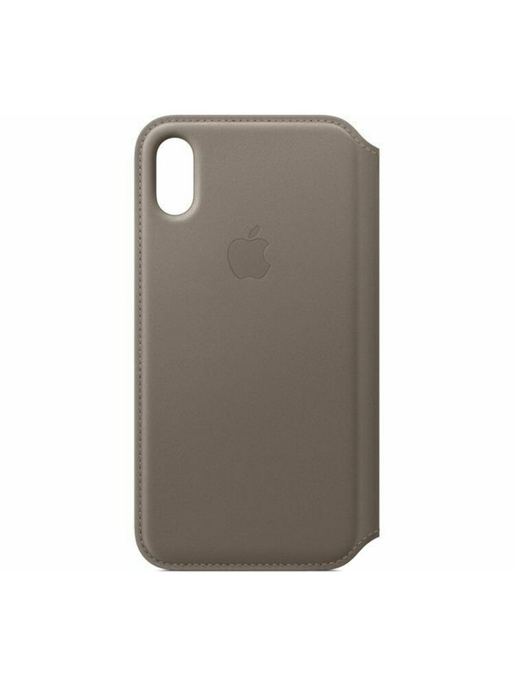Apple iPhone X/Xs Leather Folio case Taupe