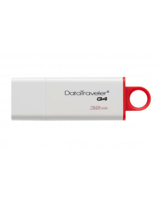 „Kingston DataTraveler I G4“ 32 GB, USB 3.0, raudona / balta | „abf“