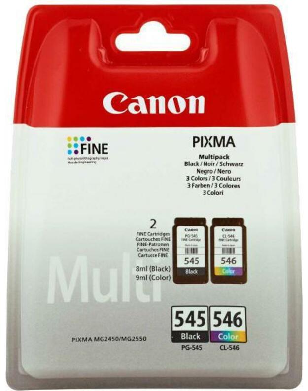 CANON PG-545/CL-546 Multi pack w/o SEC Ink Value Pack Juodas & Colour Cartridges  