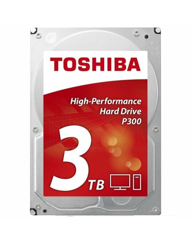 HDD desktop Toshiba P300 (3.5" 3TB, 7200RPM, 64MB, NCQ, AF, SATAIII), bulk