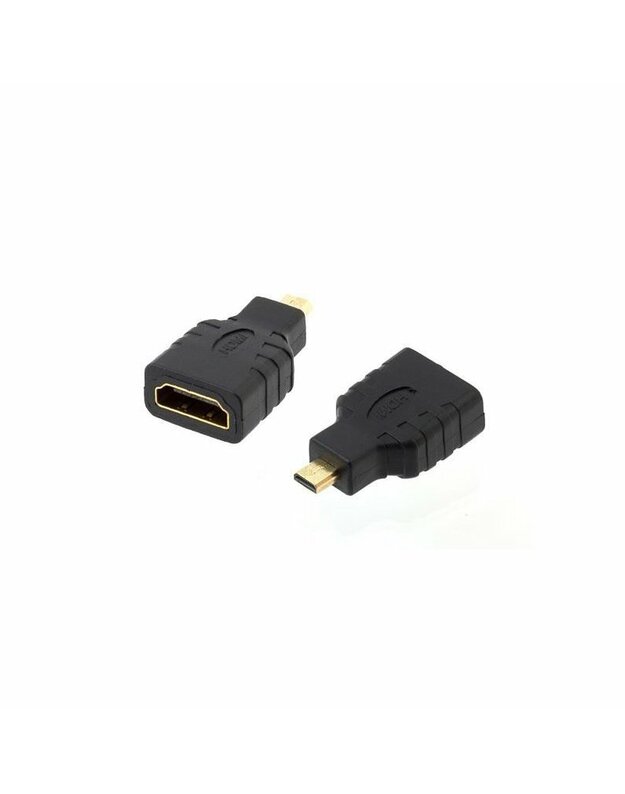 Perėjimas HDMI FEMALE Į MICRO HDMI MALE GOLD