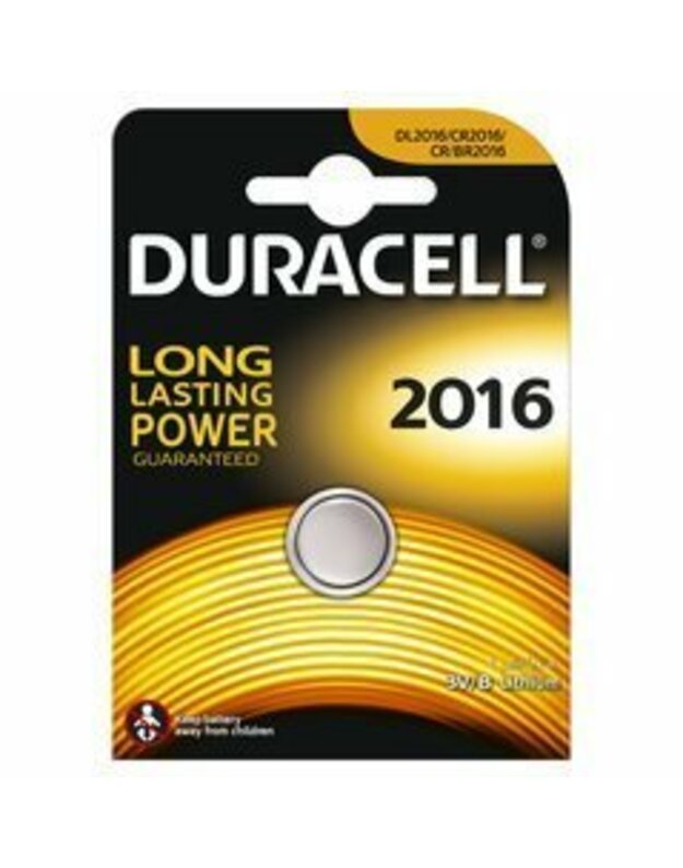 Elementai DURACELL 2016, 1vnt.