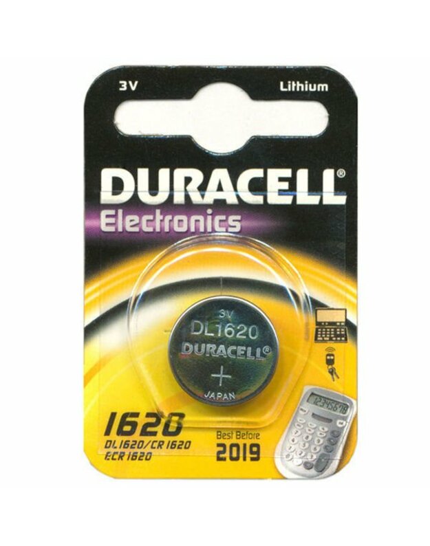 Ličio baterija CR2016 3V Duracell 1vnt pakuotėje