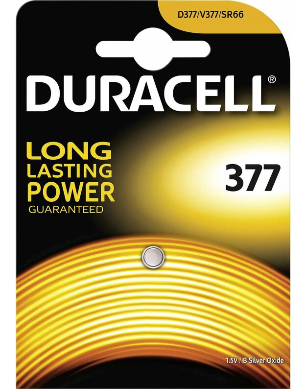 Duracell battery D377/SR66 1.5V/1B