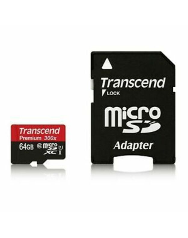 Transcend MicroSDXC Card 64GB Class 10 UHS-I