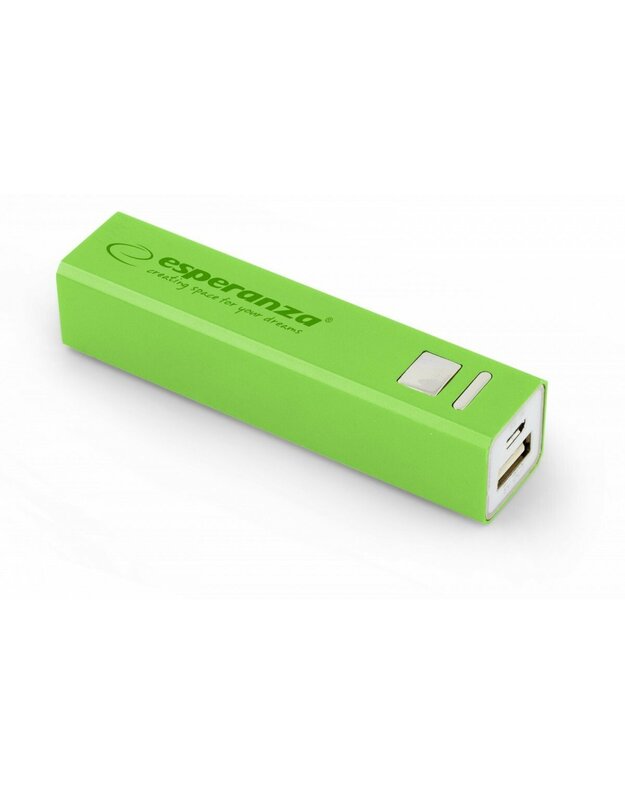 Atsarginis maitinimo šaltinis ("Power Bank") Powerbank Esperanza 2400mAh, Žalias