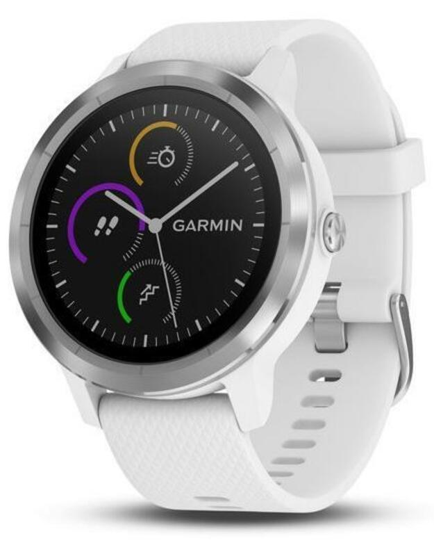 Garmin Vivoactive 3 GPS, baltas/sidabrinis