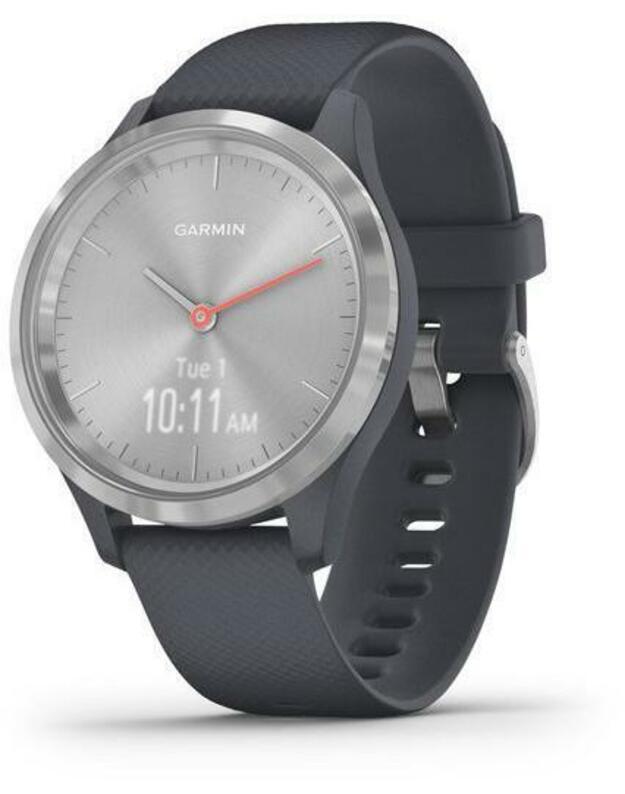 Garmin vivomove 3S S/E Sport, Sidabrinis su granito mėlynumo dirželiu