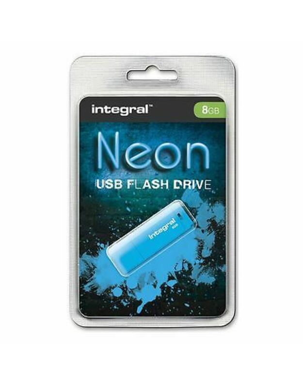 INTEGRAL USB FLASH DRIVE NEON 8GB USB 2.0 - BLUE