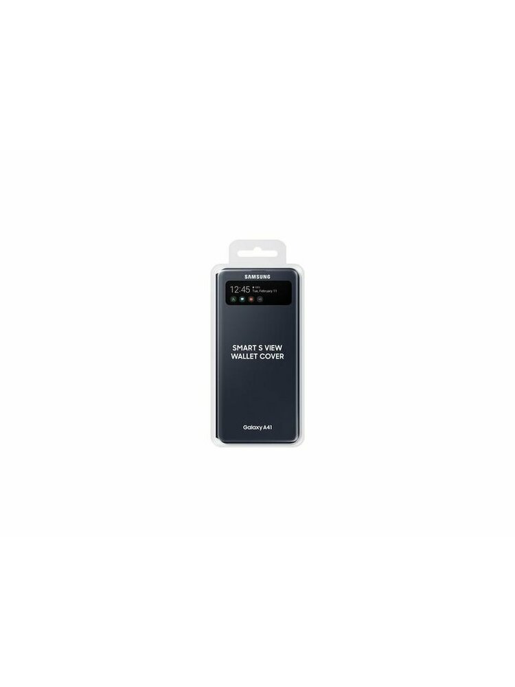 Originalus išmanus Samsung Galaxy A41 Piniginės dangtelis, skirtas Samsung Galaxy A41 EA415PBE Juodas