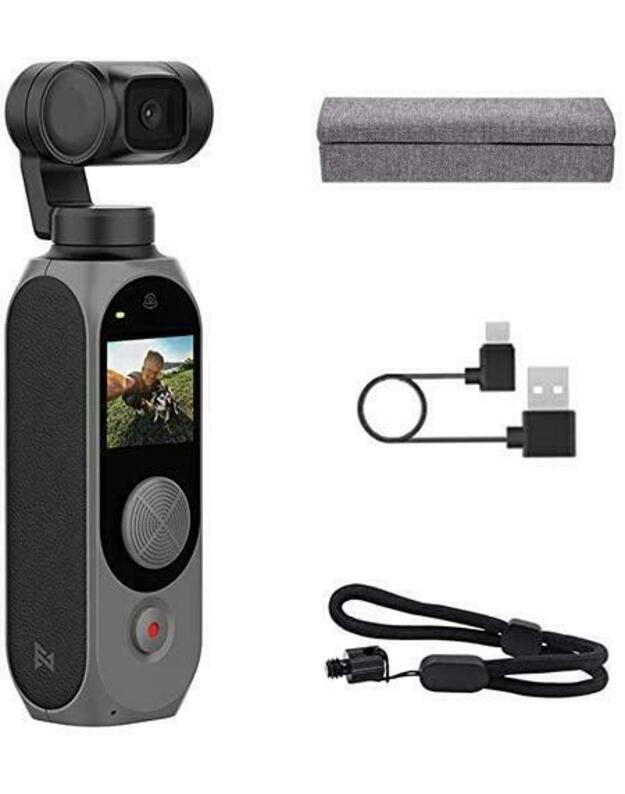 FIMI PALM Gimbal Camera 2 YTXJ06FM 3-Axis Stabilizer 128° Wide Angle Smart Following WiFi Wireless Connection Noise Cancellation - Juodas