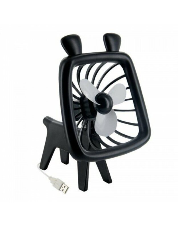 „4world USB Fan Animal“ Stalviršis | Tyli banga | Juoda