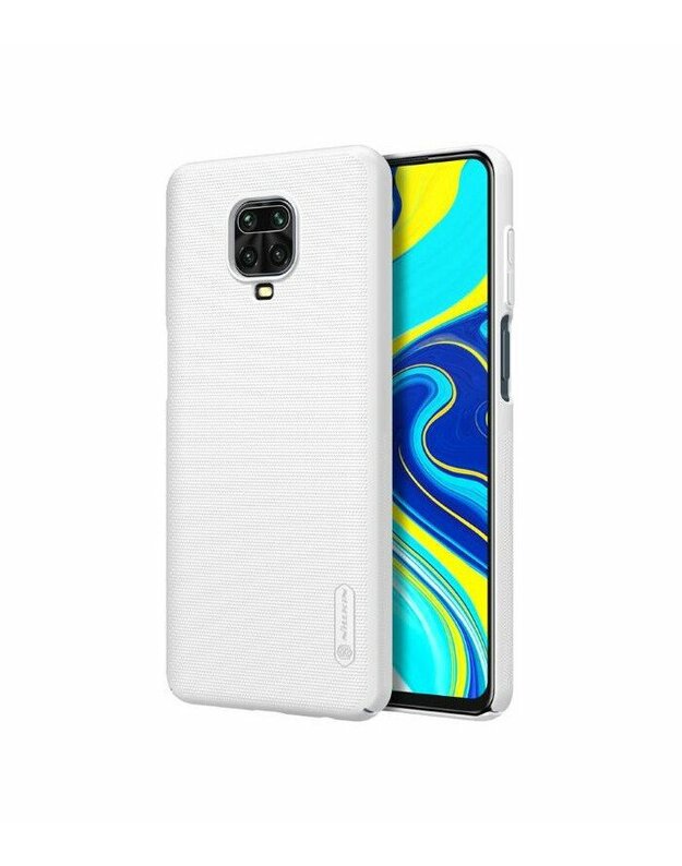 Baltas dėklas Xiaomi Redmi Note 9S/9 Pro/9Pro Max telefonui "Nillkin Frosted Shield"