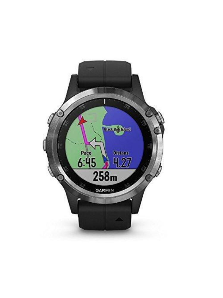 Garmin fenix 5 Plus (Sidabrinis su juodu dirželiu)