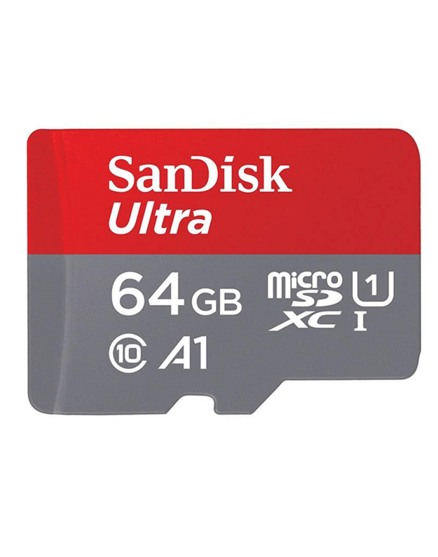 Atminties kortelė SanDisk Micro SDXC 64GB Ultra Android + SD adapteris, 80MB/s