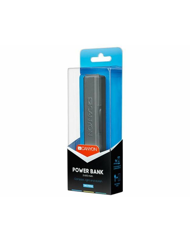 CANYON Power bank CNE-CPBF26 2600 mAh Black