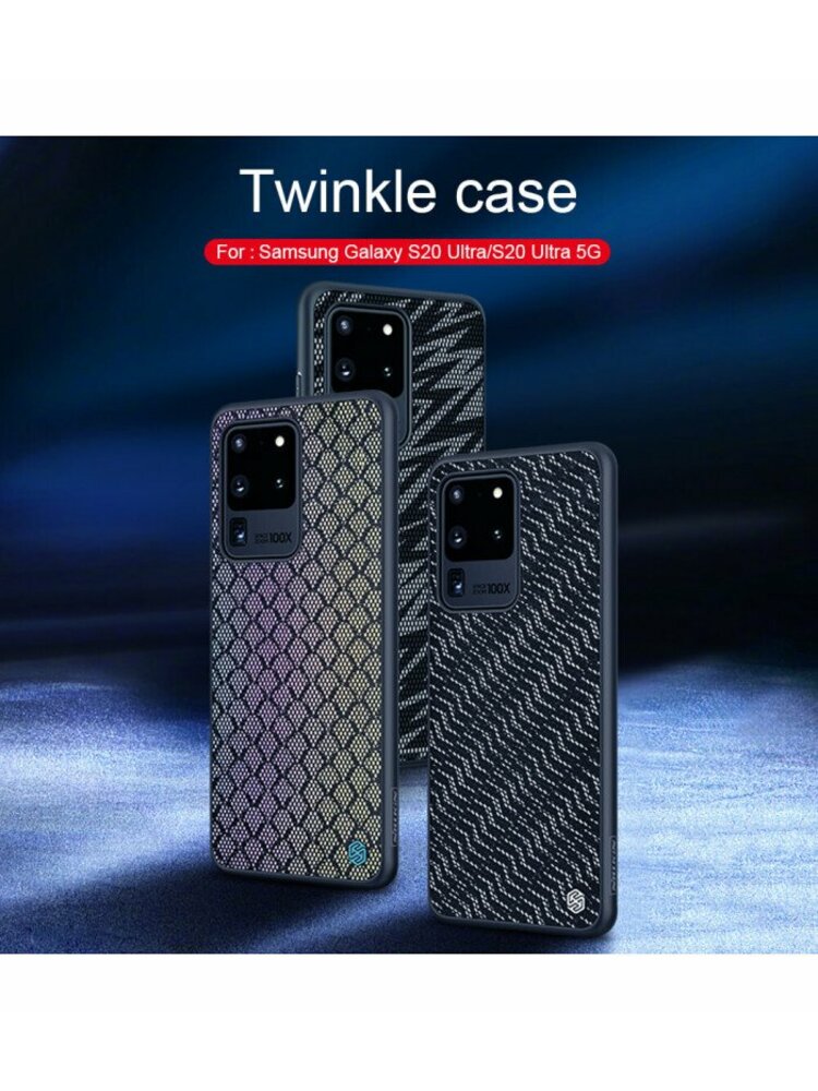 Juodas dėklas Samsung Galaxy S20 Ultra telefonui "Nillkin Twinkle Hard Case"